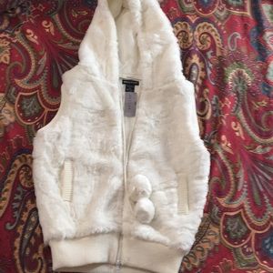 New White Furry Vest
